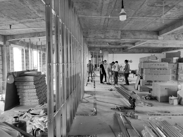 深圳聯(lián)豐會(huì)所設(shè)計(jì)施工現(xiàn)場(chǎng)